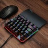 Mechanical Gaming Keyboard 35 Keys One Handed Wired Backlight Gamer