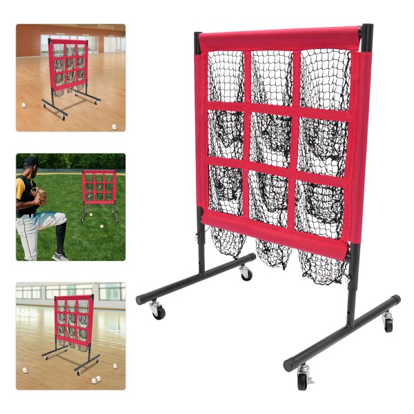 Unbranded Baseball Pitching Net 9 Hole with Strike Zone, 9
