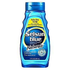 Selsun Blue Shampoo Naturals Dandruff Itchy Dry Scalp 11 Ounce (325ml) (6 Pack)
