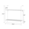 WELLAND 2-Tier Wall Mounted Bathroom Shelf with Towel Rack, 17"