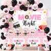 Pink Movie Night Party Decorations Tableware Set Serve 24
