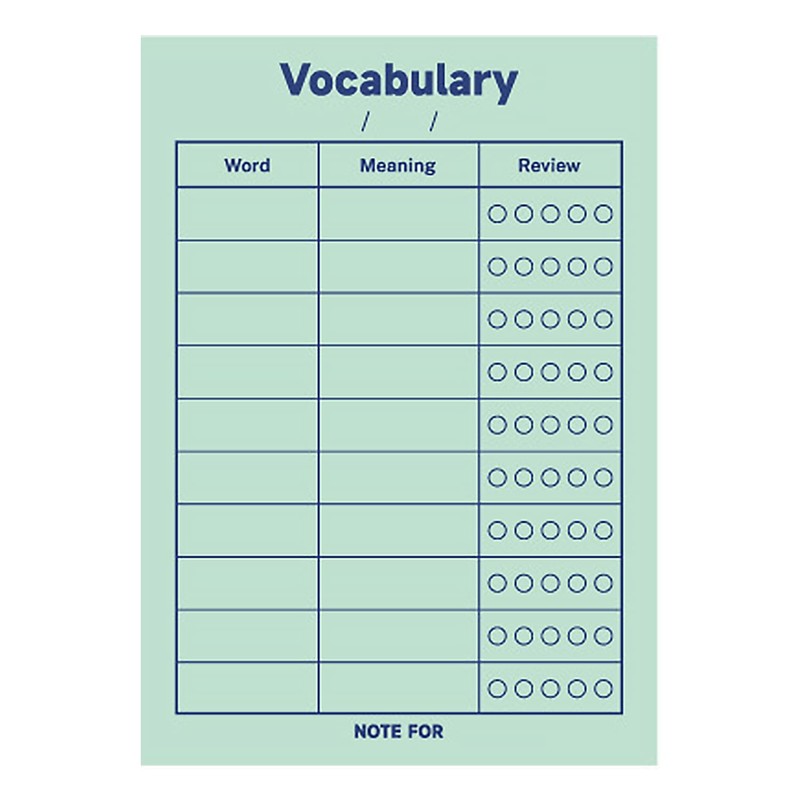 Mini Undated Weekly Planner Scheduler Planning Notepad - Horizontal Days