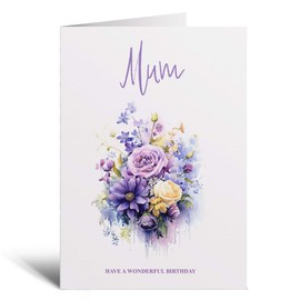 Postcard Prints - Birthday Card For Mum Card For Her Birthday Card for Mum Luxury Card For Mum Birthday Card for Loved One Mum Card Birthday Flower Card