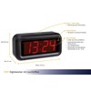 TFA Dostmann Digitaler Wecker ROXY mit roten LED Ziffern, 60.2024.10,