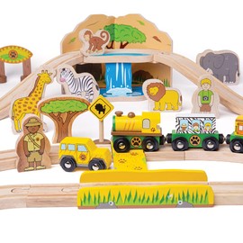 Bigjigs Rail Safari Train Set - 38 Play Pieces