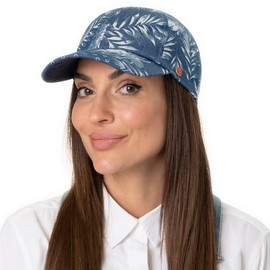 Mayser Flower Cap Baseball Cap Cotton Cap Summer Cap Women / Men - Made in The EU with Peak, Lining, Spring / Summer, denim