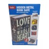 itek Hidden Metal Book Safe Diversion Storage Box Home Anti