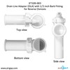 Drain Line Adapter (DLA) with 1/2-inch Barb Fitting (ET109-003, 9-50B,