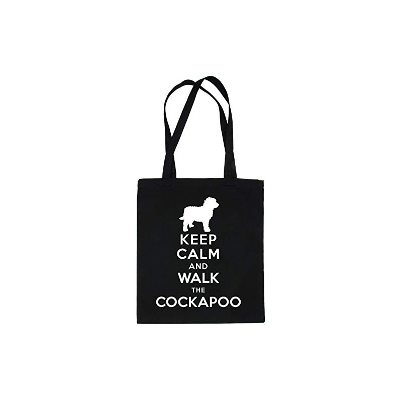 Print4U Shopping Tote Bag Keep Calm & Walk Cockapoo Dog