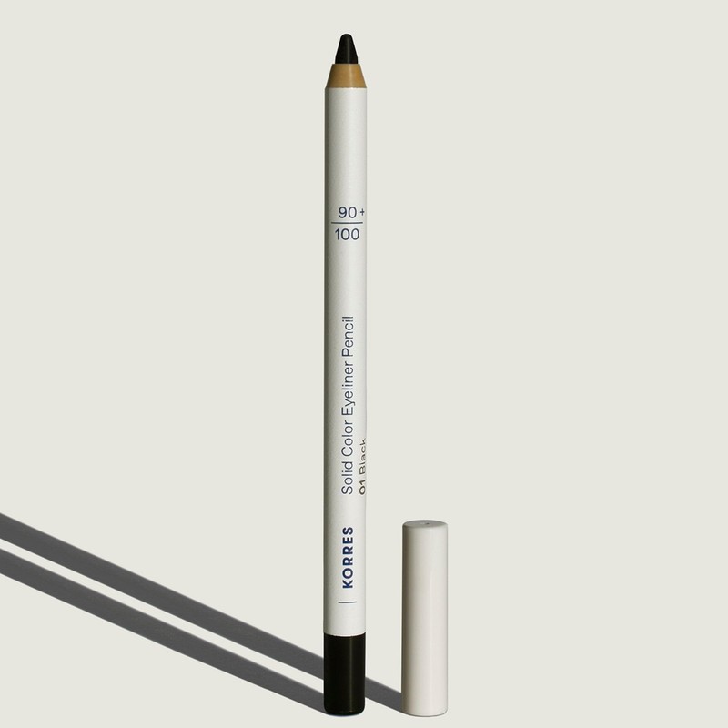 KORRES Solid Color Eyeliner Pencil Black 01, intensive Farbe, cremiger