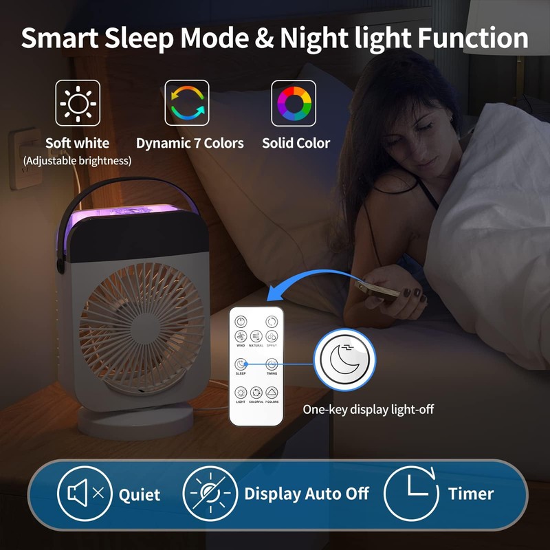 Taoscare Portable Air Conditioners, 4 Wind Speed Small Personal AC,