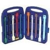 10 Piece 1/2 inch Torque Limiting Extension Bar Set with Carrying Case, Color Coded and Engraved with ft. lb. settings