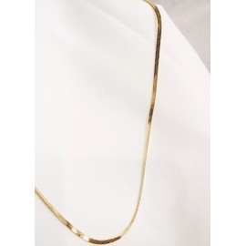 Unbranded Gold Plated Flat Snake Chain Necklace Women& Men 15 Inch