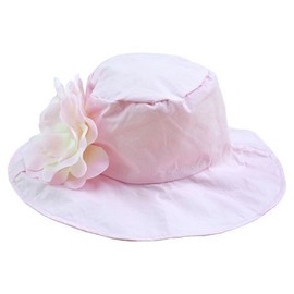 Style Nuvo Beautiful Floppy Sun Hat with Detachable Flower! - Pinky Lilac, L