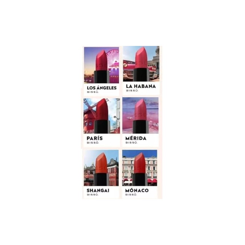 Kit Labial Mate Bissú Tonos Rojos 6 Pzas