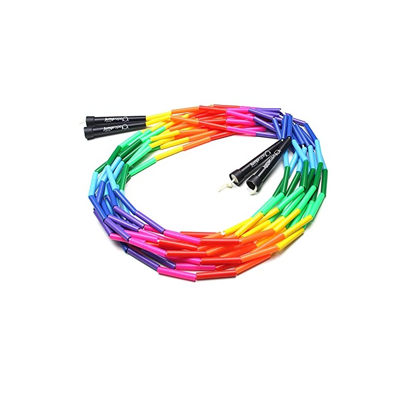 jump rope sports Double Dutch Skipping Rope, 4.30 m, Black/Rainbow