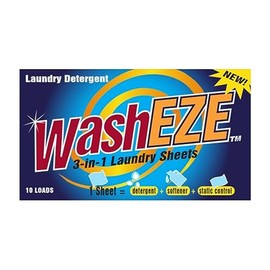 WashEZE 3-in-1 Laundry Sheets - 20 Count, Original Scent