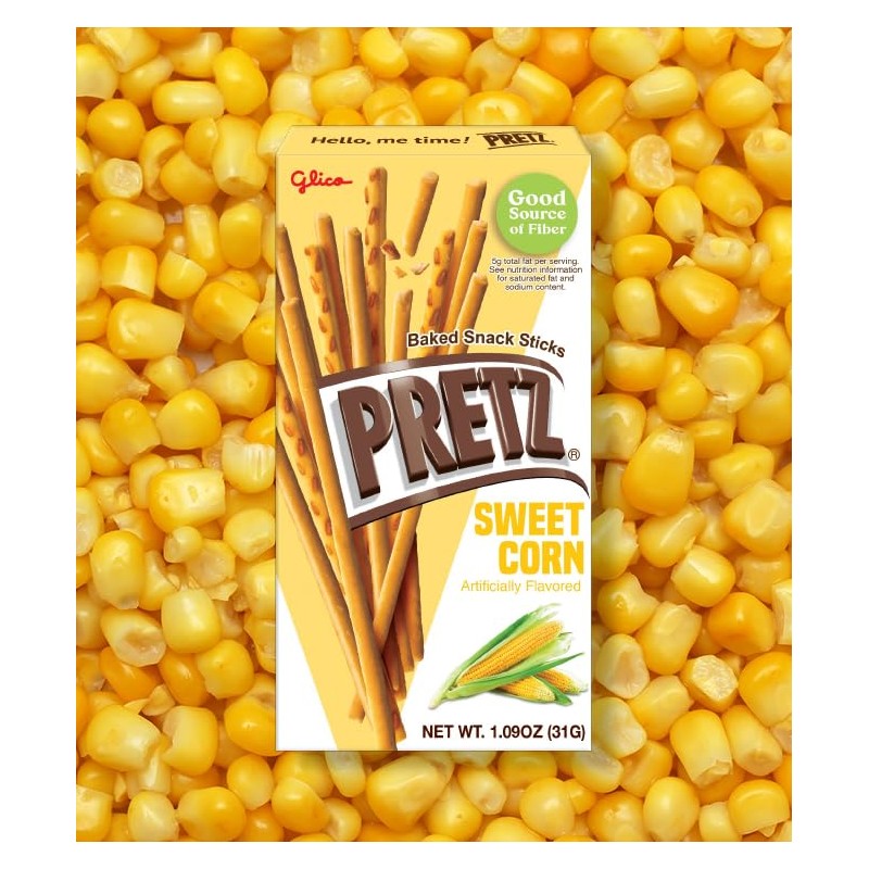 Glico Pretz Sweet Corn, 1.09 oz (Pack of 10)