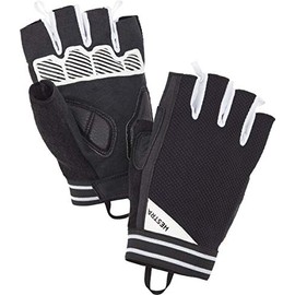 Hestra Guard Short Breathable Protective Bike Glove for Men/Women | 5-Fingerless Shock Absorbing Lightweight Cycling Glove for Road Bikers, Mountain Bikers, or Trail Riders - Black - 7