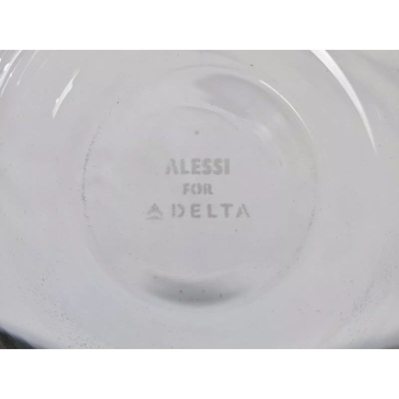 NEW ALESSI FOR DELTA AIRLINES SHORT STEMLESS WINE GLASSES 3.25"