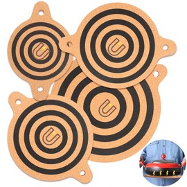 Meanplan 4 Pack Magnet Cork Trivet Magnetic Pot Holders for Hot Pots and Pans Protects Table Kitchen Countertops Protection for Cooking and Baking, Easy to Use, 10", 8", 6"