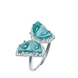 Women's Rings, Engagement Ring, Women's Silver Rings, 925 Women, Adjustable Ring with Stone, Butterfly Ring, 925 Sterling Silver Finger Ring, Gifts for Women, Girlfriend, Mum, Girls, Valentine's Day