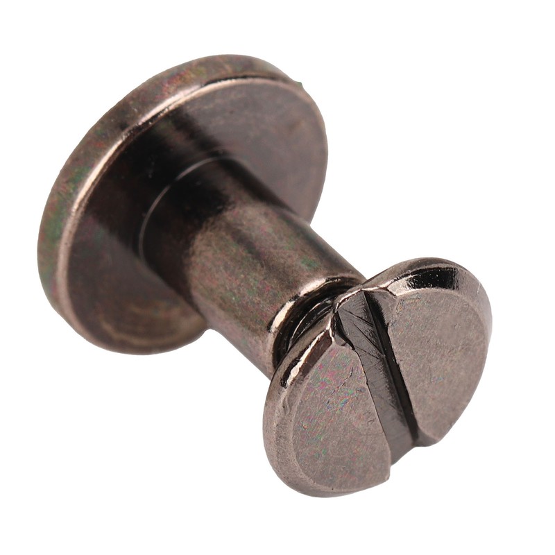 200 Sets Chicago Screws 9.5x8mm DIY Uniform Coating Brass Leather