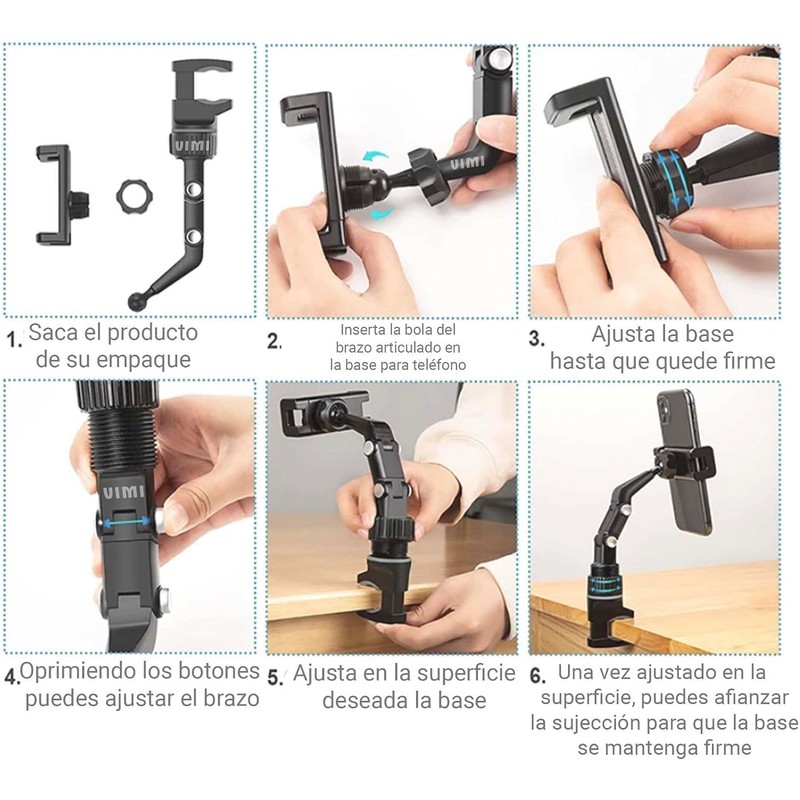 Soporte para Celular Giratorio 360° para Espejo Retrovisor