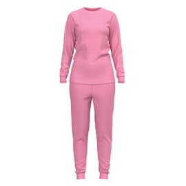 Maks - Juego de 2 piezas de ropa interior térmica para mujer, diseño de juanes, para esquí, Rosado, XL
