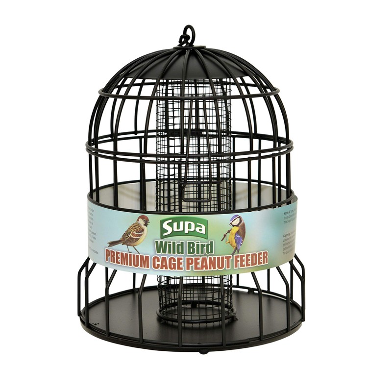 Supa Premium Wild Bird Cage Peanut Feeder, Deters Squirrels and