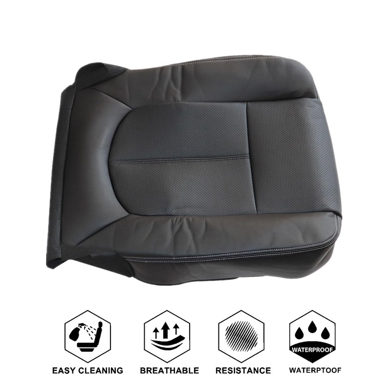 NLQR Front Driver and Passenger Side Replacement Seat Covers Black