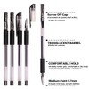 Black Gel Pens Bulk SIKAO 60 Pack Gripped Stick Gel