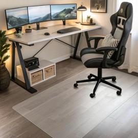 Azadx Chair Mat for Hardwood 60"x 36" Large Office Chair Mat for Hardwood Floors Protector Mat for Office Chair Easy Glide Rolling Plastic Clear Desk Computer Chair Mat for Home Office