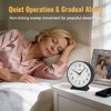 4.5 Inch Small Silent Analog Alarm Clock, Retro Battery Operated