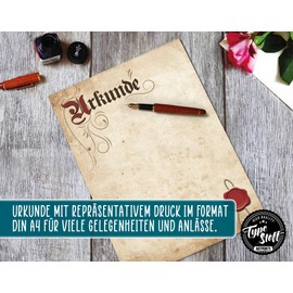 TypeStoff MP-00155-50 Blank Certificate in Elephant Skin Look for Occasions such as Awards, Commendations, Honours, Recognition and Anniversaries in Private, Work or Club (Pack of 50)