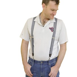 Utop Wedding Suits Men Suspenders Adjustable Men's Braces with Very Strong Hooks Adult Straps 1.4 Inches (Black -1)