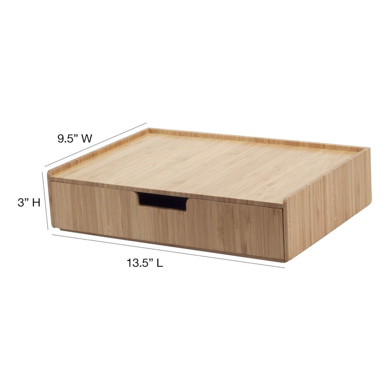 Mobilevision Large Bamboo Drawers (Set of 2) For Monitor Stand