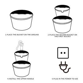 YI 27-Inch 2 Tier Water Fountains Outdoor Waterfall Barrel Fountain Pump Garden 2-Tier Barrel and Pump Waterfall Fountain, Plastic for Garden Patio Backyard Porc