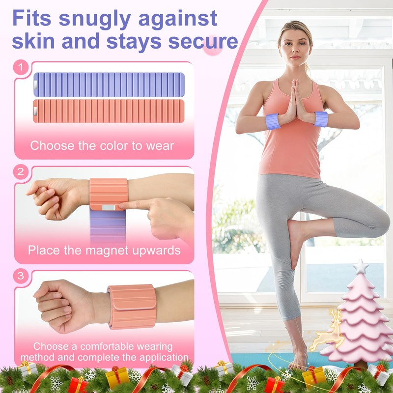 Lxlivn 2025 Upgraded Magnetic Ankle Weights for Women, Wrist Weights,Silicone