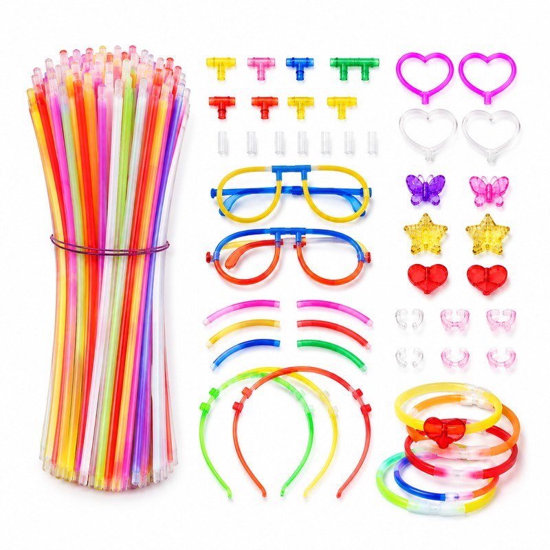 50/100PCS Glow Stick Party Set – Multicolor Glow Sticks with