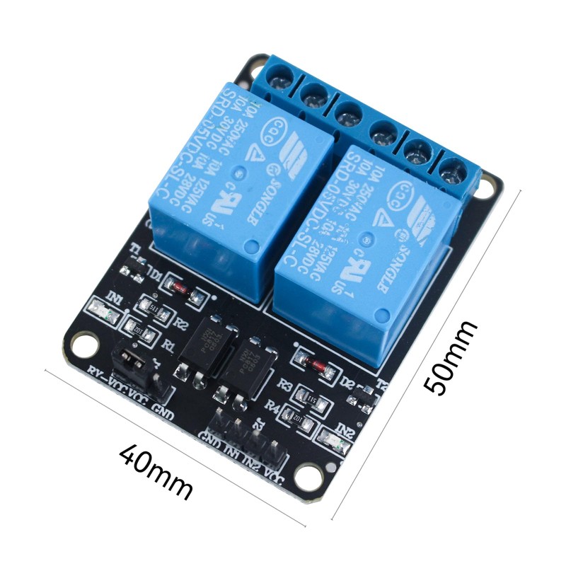 Yetaida 2 Channel DC 5V Relay Module with Optocoupler Control