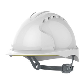 JSP EVO3 HDPE Safety Helmet Slip Ratchet White Vented (AJF160-000-100)
