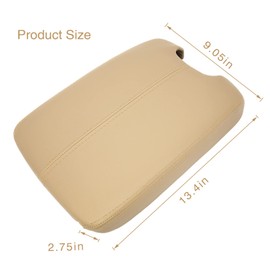 Rain King Center Console Lid Armrest, Center Console Cover Compatible with Honda Accord 2008 2009 2010 2011 2012 Leather Protector Plastic Center Console Replacement Cover (Beige)