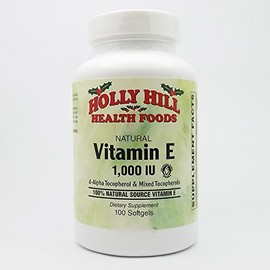 Holly Hill Health Foods, Vitamin E 1000 IU, 100 Softgels
