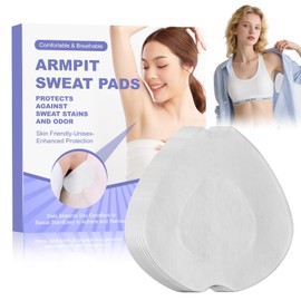 Armpit Sweat Pads, Underarm Sweat Pads for Women and Men, Sweat Pads for Under Arms with Waterproof & Absorbent Cotton, Extra-Wide, No-Glue Surface, Leak-Proof Comfort Fit (1 Count (Pack of 10))