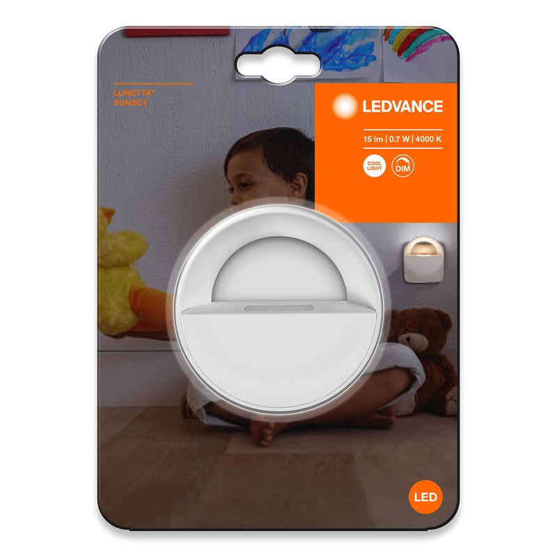 LEDVANCE LED Socket Night Light, 0.7 W, 15 Lumen, 4000