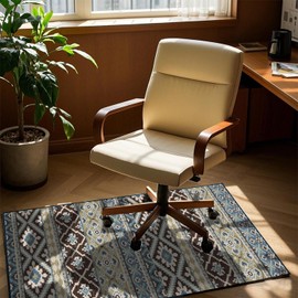 Office Chair Mat for Hardwood Floor, 55"x35" Office Rug, Desk Chair Mat for Low-Pile Carpet - Anti-Slip Desk Rug for Office Home Hard Floor,Blue