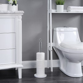 SunnyPoint Elite Heavy Weighted Sturdy Spare Toilet Paper Roll Holder Storage Stand