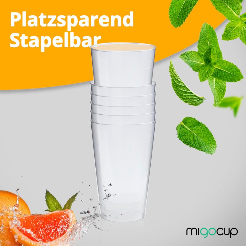 silverkitchen 25 Reusable Cups 0.3 L Reusable Drinking Cups Flexible