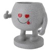 Succulent Pot Adorable Smiling Figure Standing Thumb Up Resin Flower